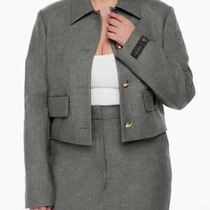 Aritzia Babaton Heather Dark Grey Frances Jacket - Size L